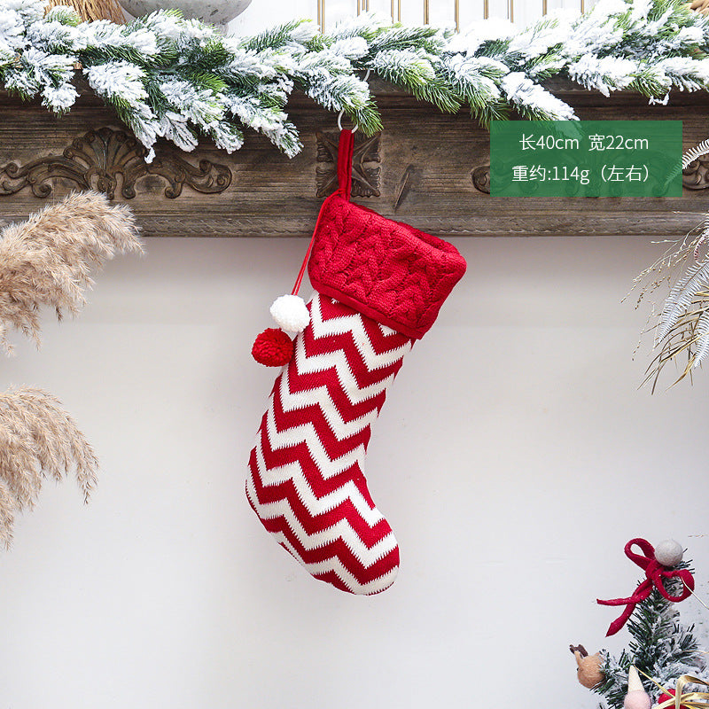 Wholesale Christmas Knitted Socks Gift Bags